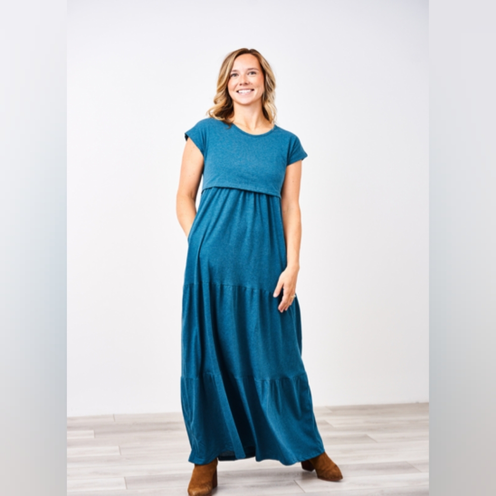 Latched Mama cotton maxi t shirt dress, xsmall